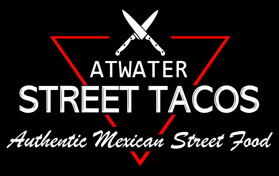 Atwater Street Tacos logo featuring bold typography and vibrant design elements representing authentic Mexican food