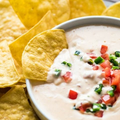Image of Chips & Queso from Atwater Street Tacos, featuring homemade Authentic Mexican Chips and velvety smooth house-recipe Queso cheese dip. Available for takeout, delivery, or dine-in.