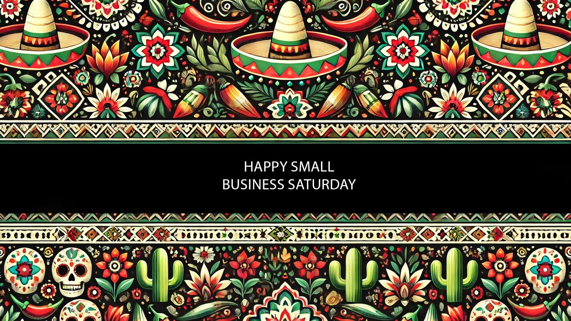 A vibrant thank-you graphic for Small Business Saturday with images of delicious Mexican food from Atwater Street Tacos.
